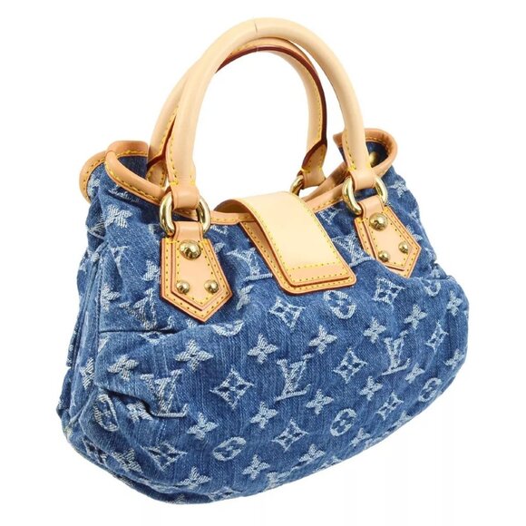 Louis Vuitton Blue Monogram Denim Pleaty Handbag - Picture 6 of 8